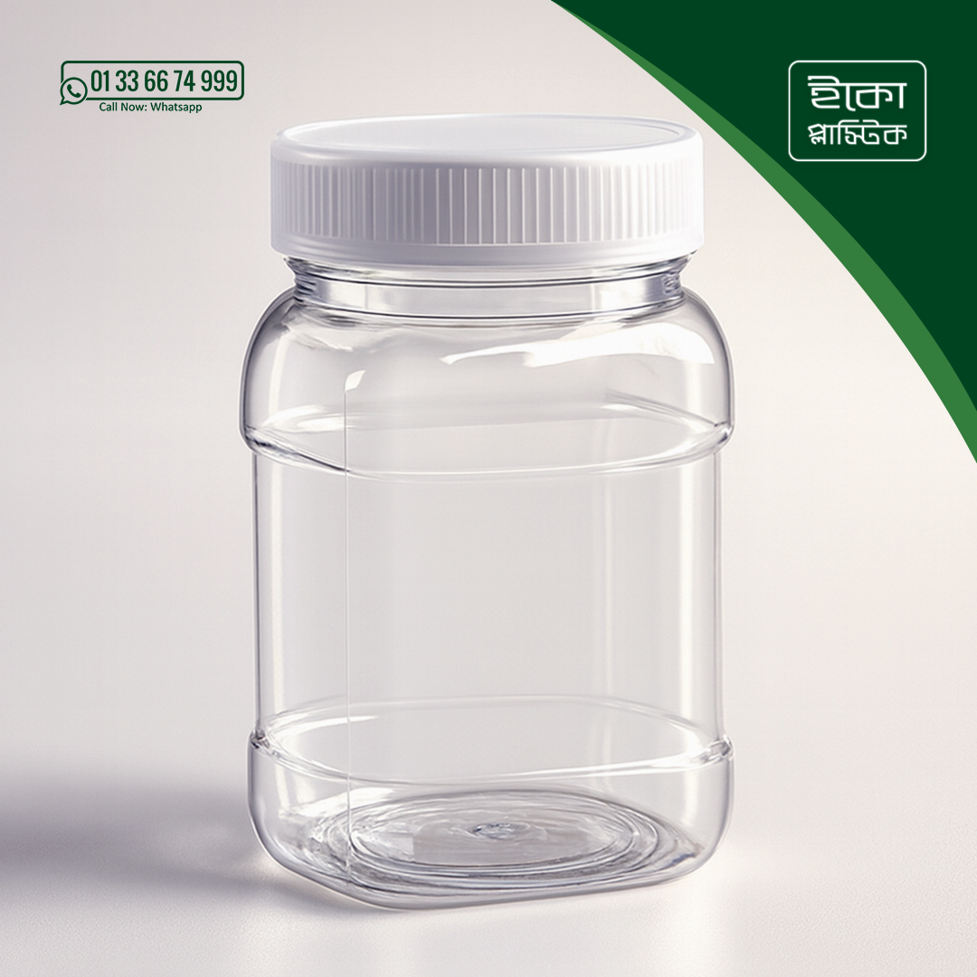 Square Plastic Jar