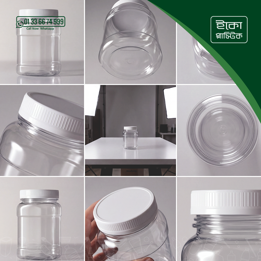 Square Plastic Jar