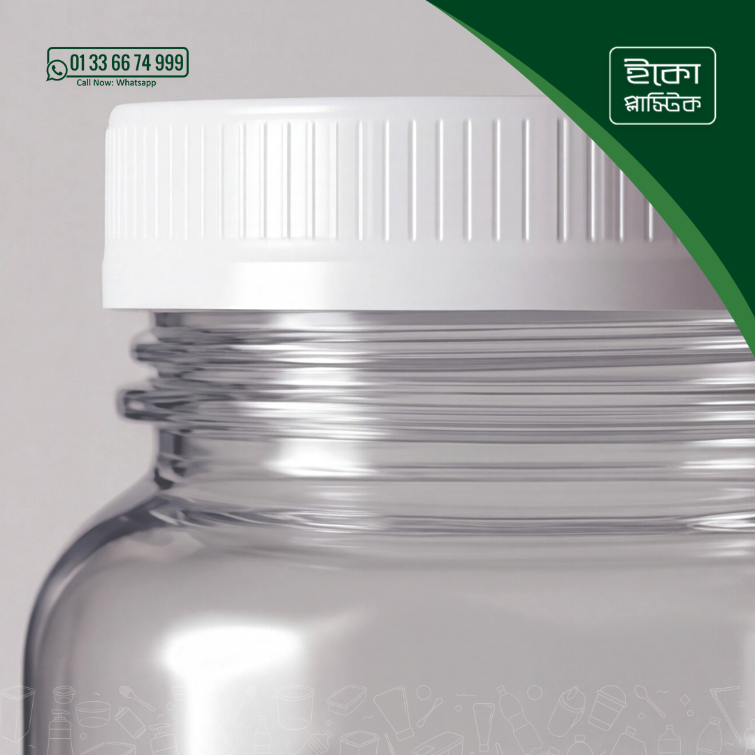 Square Plastic Jar