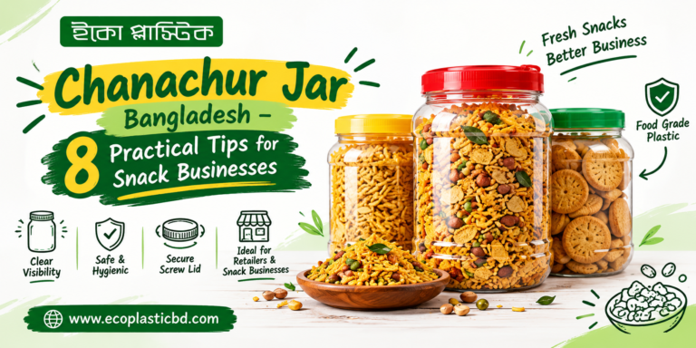 Chanachur jar Bangladesh – food-grade plastic jars for snacks and chanachur